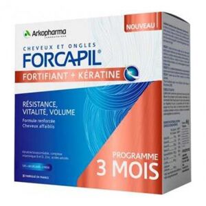 Arkopharma forcapil fortifiant keratine+ 3 mois 180 gelules