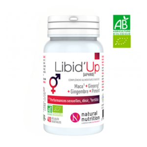 Natural Nutrition Libid'Up Bio 40 Gélules - Complément Alimentaire - Publicité Natural Nutrition Libid'Up Bio 40 Gélules - Complément Alimentaire - Publicité