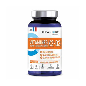 Granions Vitamines K2-D3 60 comprimés - Publicité Granions Vitamines K2-D3 60 comprimés - Publicité