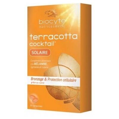 Biocyte Cocktail Solaire Terracotta 30 comprimés - Complément Alimentaire Soleil - Publicité Biocyte Cocktail Solaire Terracotta 30 comprimés - Complément Alimentaire Soleil - Publicité