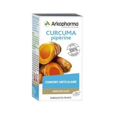 Arkopharma Arkogélules Curcuma Pipérine 45ml - Publicité Arkopharma Arkogélules Curcuma Pipérine 45ml - Publicité