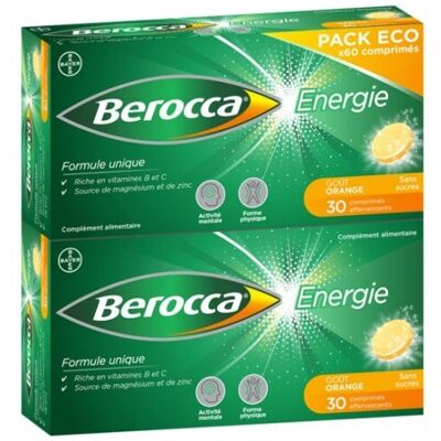 Bayer Berocca Énergie Orange - Complément Alimentaire - Publicité Bayer Berocca Énergie Orange - Complément Alimentaire - Publicité