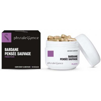 Phytalessence Bardane Pensée Sauvage 60 Gélules Végétales - Complément Alimentaire - Publicité Phytalessence Bardane Pensée Sauvage 60 Gélules Végétales - Complément Alimentaire - Publicité