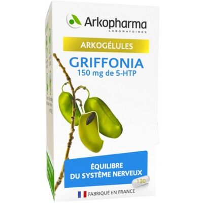 Arkopharma Arkogélules Griffonia 150 mg 5-HTP - Complément alimentaire - Publicité Arkopharma Arkogélules Griffonia 150 mg 5-HTP - Complément alimentaire - Publicité
