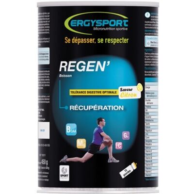 Nutergia Ergysport Regen - Citron - 450g Poudre - Récupération musculaire - Publicité Nutergia Ergysport Regen - Citron - 450g Poudre - Récupération musculaire - Publicité