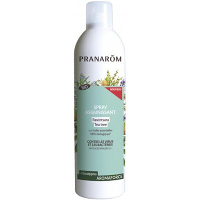 PRANAROM Pranarôm spray assainissant ravintsara tea tree bio 400ml - Publicité PRANAROM Pranarôm spray assainissant ravintsara tea tree bio 400ml - Publicité