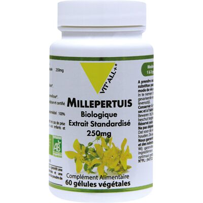 Vitall + Millepertuis Bio 250mg - Complément Alimentaire - Publicité Vitall + Millepertuis Bio 250mg - Complément Alimentaire - Publicité