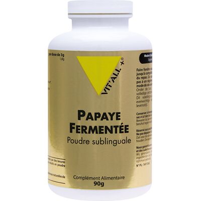 Vitall+ papaye fermentée poudre sublinguale 90g - Publicité Vitall+ papaye fermentée poudre sublinguale 90g - Publicité