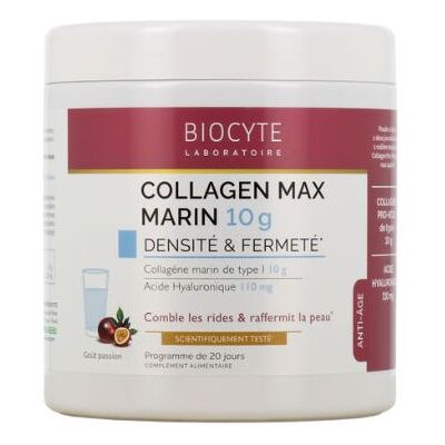 Biocyte Max Marin Collagène - Soutient la Densité de la Peau - 20 Doses - Publicité Biocyte Max Marin Collagène - Soutient la Densité de la Peau - 20 Doses - Publicité
