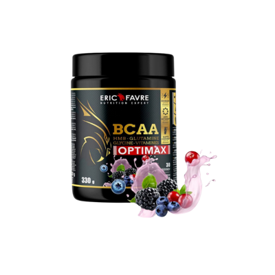Eric favre bcaa optimax fruit rouge 330g - Publicité Eric favre bcaa optimax fruit rouge 330g - Publicité