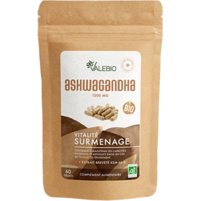 Valebio Ashwagandha bio 60 gélules - Publicité Valebio Ashwagandha bio 60 gélules - Publicité