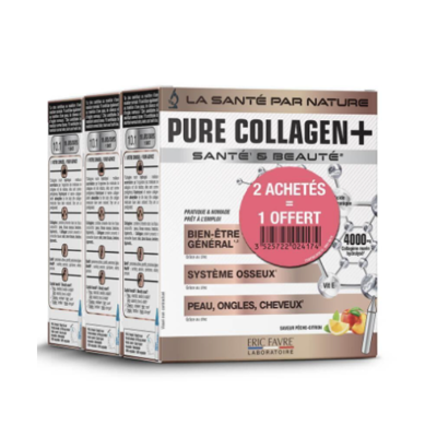 Eric Favre Collagène Pur - Saveur Pêche Citron - Lot de 3 x 150ml - Publicité Eric Favre Collagène Pur - Saveur Pêche Citron - Lot de 3 x 150ml - Publicité