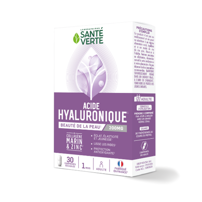 Sante Verte Acide Hyaluronique 200 mg 30 Comprimés - Complément Alimentaire - Publicité Sante Verte Acide Hyaluronique 200 mg 30 Comprimés - Complément Alimentaire - Publicité