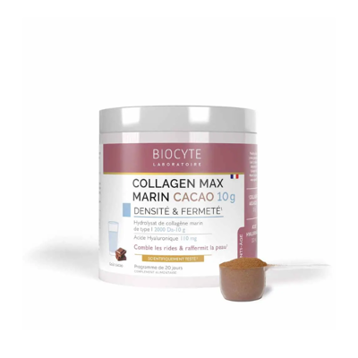 Biocyte Anti-âge Collagen Max Marin Goût Cacao 260g - Publicité Biocyte Anti-âge Collagen Max Marin Goût Cacao 260g - Publicité