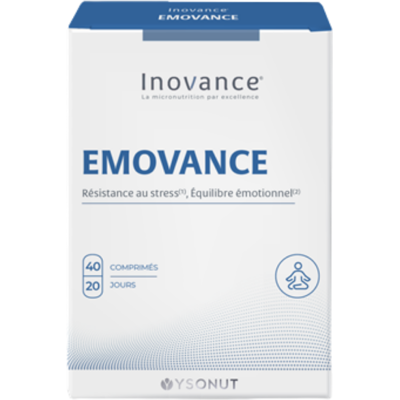 Inovance Emovance Stress et Equilibre 40 comprimés - Publicité Inovance Emovance Stress et Equilibre 40 comprimés - Publicité