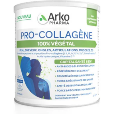 Arkopharma COLLAGÈNE - Pro-Collagène 100% Végétal, 231g - Publicité Arkopharma COLLAGÈNE - Pro-Collagène 100% Végétal, 231g - Publicité