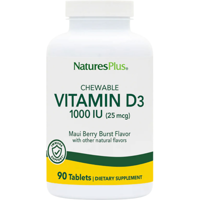 Nature's Plus Vitamine D3 1000iu Comprimés à Croquer - Vitamines & Suppléments - Publicité Nature's Plus Vitamine D3 1000iu Comprimés à Croquer - Vitamines & Suppléments - Publicité