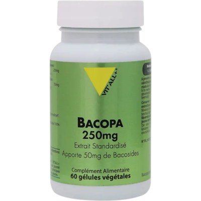 VITALL+ Vit'All+ Bacopa 250 mg 60 gélules - Publicité VITALL+ Vit'All+ Bacopa 250 mg 60 gélules - Publicité
