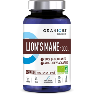 Granions – Lion's Mane 1000 mg, 90 gélules - Publicité Granions – Lion's Mane 1000 mg, 90 gélules - Publicité
