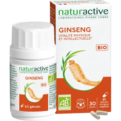 Naturactive Ginseng Bio 60 Gélules - Publicité Naturactive Ginseng Bio 60 Gélules - Publicité