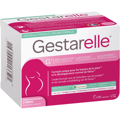 Iprad Gestarelle G+ Pré-conception Grossesse & Allaitement 90 capsules - Publicité Iprad Gestarelle G+ Pré-conception Grossesse & Allaitement 90 capsules - Publicité