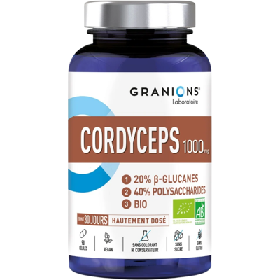 Granions Cordyceps 1000 mg - Publicité Granions Cordyceps 1000 mg - Publicité