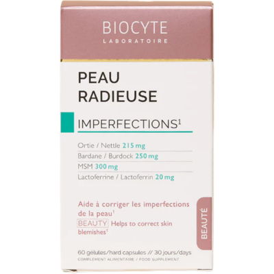Biocyte Sr Caps Plus pour les peaux à imperfections - Complément Alimentaire - Publicité Biocyte Sr Caps Plus pour les peaux à imperfections - Complément Alimentaire - Publicité