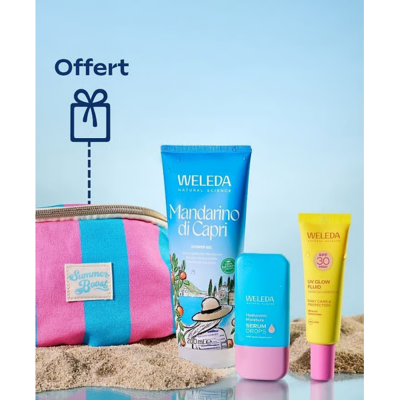 Weleda Summer Boost & Go – Hydrate ta Peau et sa Banane Offerte - Publicité Weleda Summer Boost & Go – Hydrate ta Peau et sa Banane Offerte - Publicité