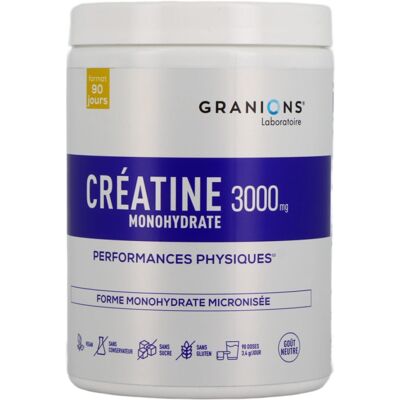 Granions Créatine Monohydrate 3000 mg Poudre neutre 300 g - Publicité Granions Créatine Monohydrate 3000 mg Poudre neutre 300 g - Publicité
