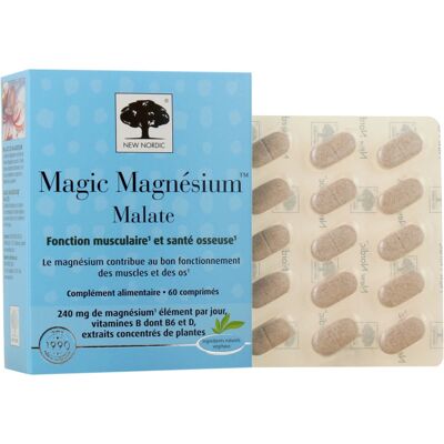 New Nordic Magic Magnésium Malate 60 comprimés - Publicité New Nordic Magic Magnésium Malate 60 comprimés - Publicité