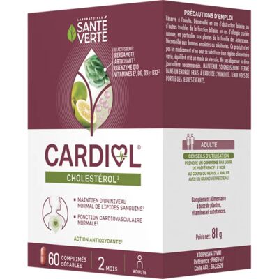 SANTE VERTE Santé Verte Cardiol 60 comprimés - Publicité SANTE VERTE Santé Verte Cardiol 60 comprimés - Publicité