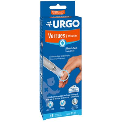 Spray de traitement des verrues URGO - Cryothérapie mains et pieds 38ml - Publicité Spray de traitement des verrues URGO - Cryothérapie mains et pieds 38ml - Publicité