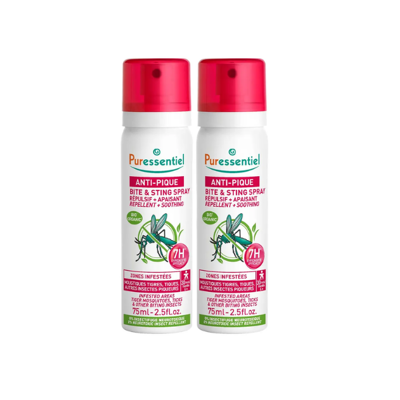 Puressentiel Anti-Pique Spray Répulsif Apaisant Adultes et Enfants 2x75ml - Publicité Puressentiel Anti-Pique Spray Répulsif Apaisant Adultes et Enfants 2x75ml - Publicité