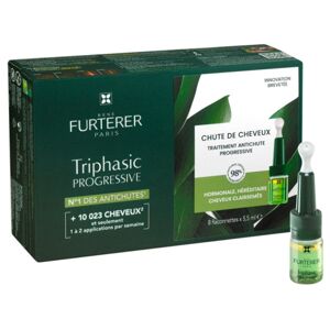 RENE FURTERER Furterer triphasic progressive chute de cheveux traitement antichute progressive 8 x 5,5 ml - Publicité