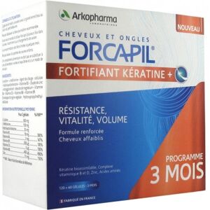 Arkopharma forcapil fortifiant keratine + gelules boite de 180