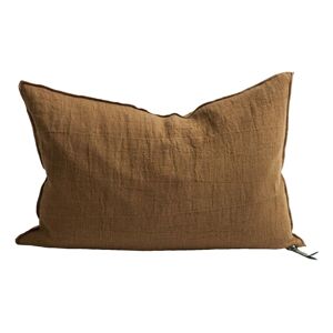 Maison de Vacances Coussin Vice Versa en crepon de lin lave - Havane