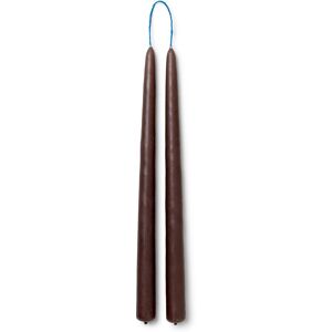 Ferm Living Bougie Dipped - Set de 2 - Marron