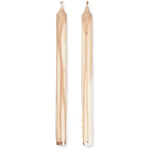 Ferm Living Bougie Dryp en cire vegetale- Set de 2 - Beige