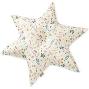 Cam Cam Coussin Etoile en coton bio Feuilles D48 cm - Rose