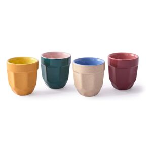 Pols Potten Tasses a espresso en ceramique - Set de 4 - Multicolore