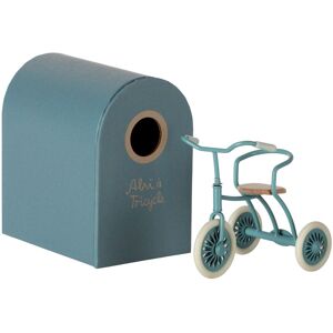 Maileg Abri a tricycle Souris - Bleu petrole