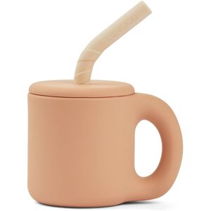 Liewood Tasse paille Jenna en silicone - Rose pale