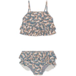 Konges Slojd Maillot de Bain 2 pieces a Volants Manuca Bleu gris