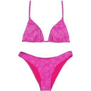 Caro luna Maillot 2 Pieces Carolina Jacquard Fleurs - Rose