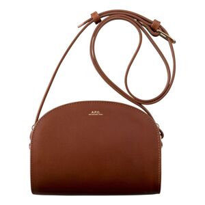 A.P.C. Sac Demi Lune Mini Cuir Lisse - Noisette