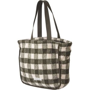 Liewood Tote Bag Matiere Recyclee Carreaux Reed Gris anthracite