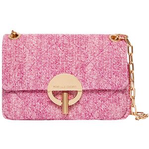 Vanessa Bruno Sac Nano Moon Effet Denim Delave - Rose fuschia