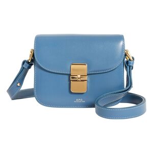 APC Sac Grace Mini Cuir Lisse Bleu