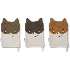 Liewood Gants de toilette Sylvester en coton bio - Set de 3 - Multicolore