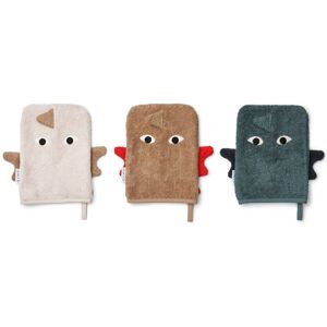 Liewood Gants de toilette Sylvester en coton bio - Set de 3 - Multicolore